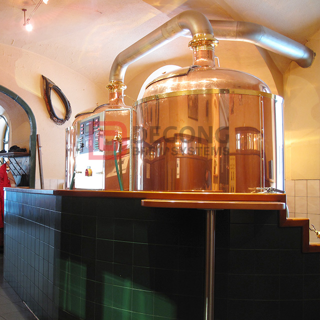 1200L 12HL 10BBL röd kopparbeklädnad 2 kärl Bryggeri tillverkare/leverantör