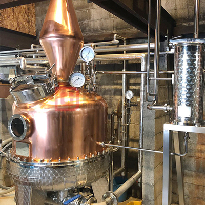 300L 500L 1000L Micro Copper Distiller Whisky Rom Vodka Gin Destillationsutrustning